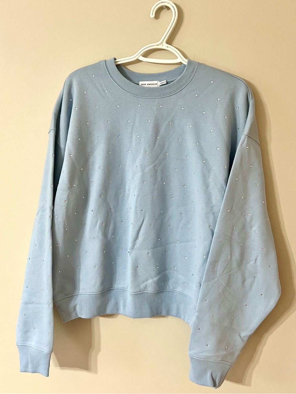 Good American Crystal Crewneck Sweatshirt
